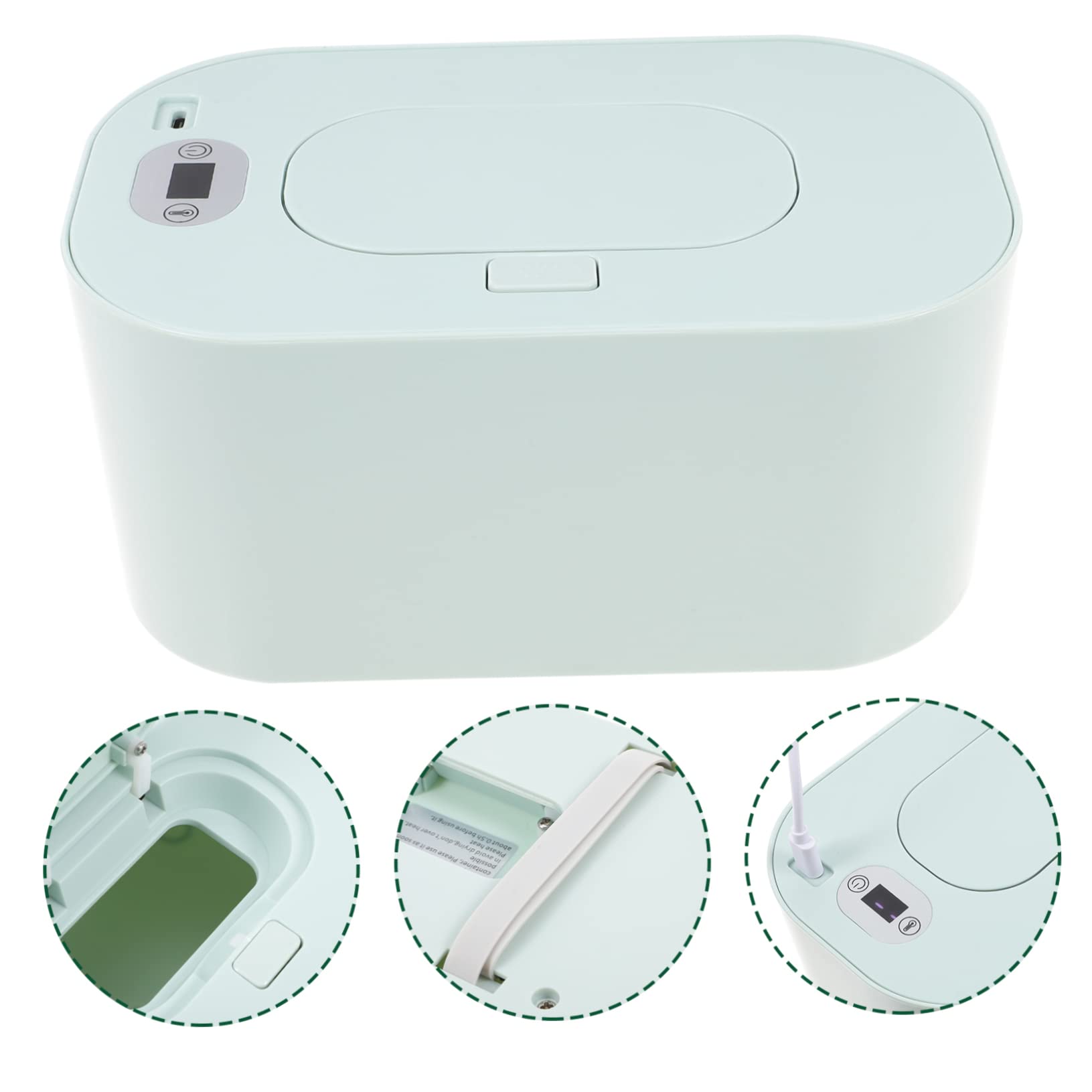 Calentador de Toallitas Portátil USB para Bebés, Verde