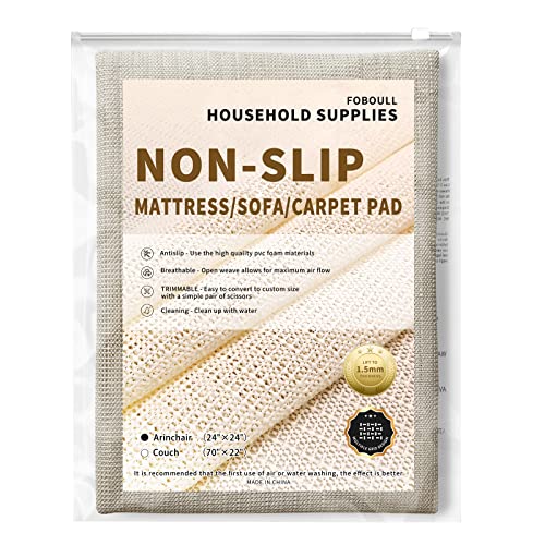 Foboull Keep Armchair Cushions From Sliding, Keep Bed And Topper Pad From Sliding For Sofa, Armchair, Chair Cushion, Mattresses, Easy Trim, Slip Resistant, Grips Helps Stop Slipping - Armchair #TOP1