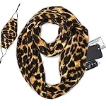 Infinity Scarves with Hidden Zipper Pocket - Stylish and Lightweight Travel Scarf for Women