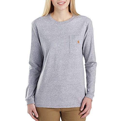 Image of Carhartt Women's 103244 Women's WK126 Workwear Pocket Long Sleeve T-Shirt