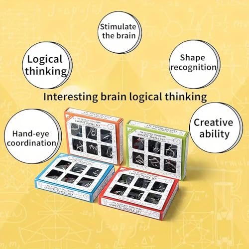 Image of Magicwand Stainless Steel Metallic Intellectual Puzzles for All Age Groups【Pack of 1】【6Pcs Puzzles 】