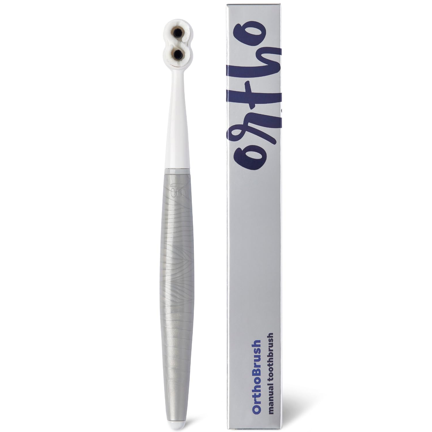 SuperMouth OrthoBrush Cepillo de dientes manual – Cerdas suaves para aparatos ortopédicos, limpieza profunda alrededor de soportes y cables, se ajusta a las curvas de los dientes y protege contra