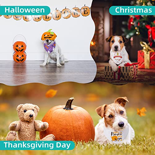 Gofshy Sublimation Blank Dog Bandanas, Diy Solid White Or Black Triangle Scarf Premium Cotton Diy Handkerchief/Bib, Personalized Design Birthday/Party Fun Idea Engagement Gift (White-2Pcs, Medium) #TOP3