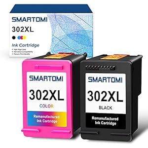 SMARTOMI Gereviseerd 302XL 302 Compatibel HP 302 XL voor gebruik met DeskJet 1110 1111 1112 2130 2134 3630 3632 3638AIO Envy 4513 4520 4521 4522 4528AIO Officejet 3830 3834 3835 4650 4651 4658AIO 2PK