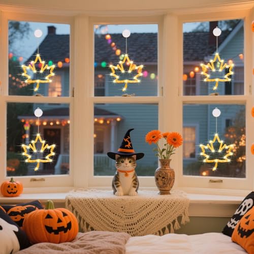 Lumière décorative Halloween pour vitre sans perçage avec ventouse - 7