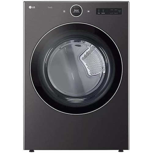 LG DLEX6700B 27 Inch Smart Electric Dryer with 7.4 Cu. Ft. Capacity, 23 Dryer Cycles, Wrinkle Care, TurboSteam, Dial-A Cycle™ Knob, FlowSense Indicator, AI Fabric Sensor