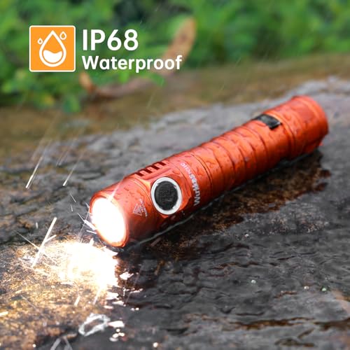 Image of Wurkkos FC11C Led Flashlight Rechargeable High Lumen 1200 | 90 High CRI Small Flashlight,Super Bright EDC Flashlight IP68 Waterproof, 155Meters, Magnetic Flash Light for Home (4000K)