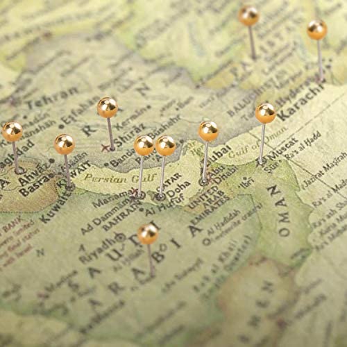 Aiex 1000 Pieces Map Tacks Color Metal Map Push Pins For World Map, Cork Board,Fabric Marking,1/8 Inch Metallic Round Head With Stainless Steel Point,4 Colors #TOP4