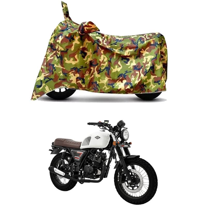 Image of Waterproof 100% PVC Coated Full Bike Scooty Two Wheeler Body Cover Compatible for Keeway SR125 /UV-Rays /Heat Protection /Birds Dropping /Scratchproof /Dust Proof /All Varients[6X6 Jungle Print]