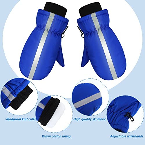 Image of Geyoga 4 Pairs Kids Mittens Waterproof Ski Gloves Boys Girl Warm Snow Winter Mittens for Kids Toddler Outdoor Activities