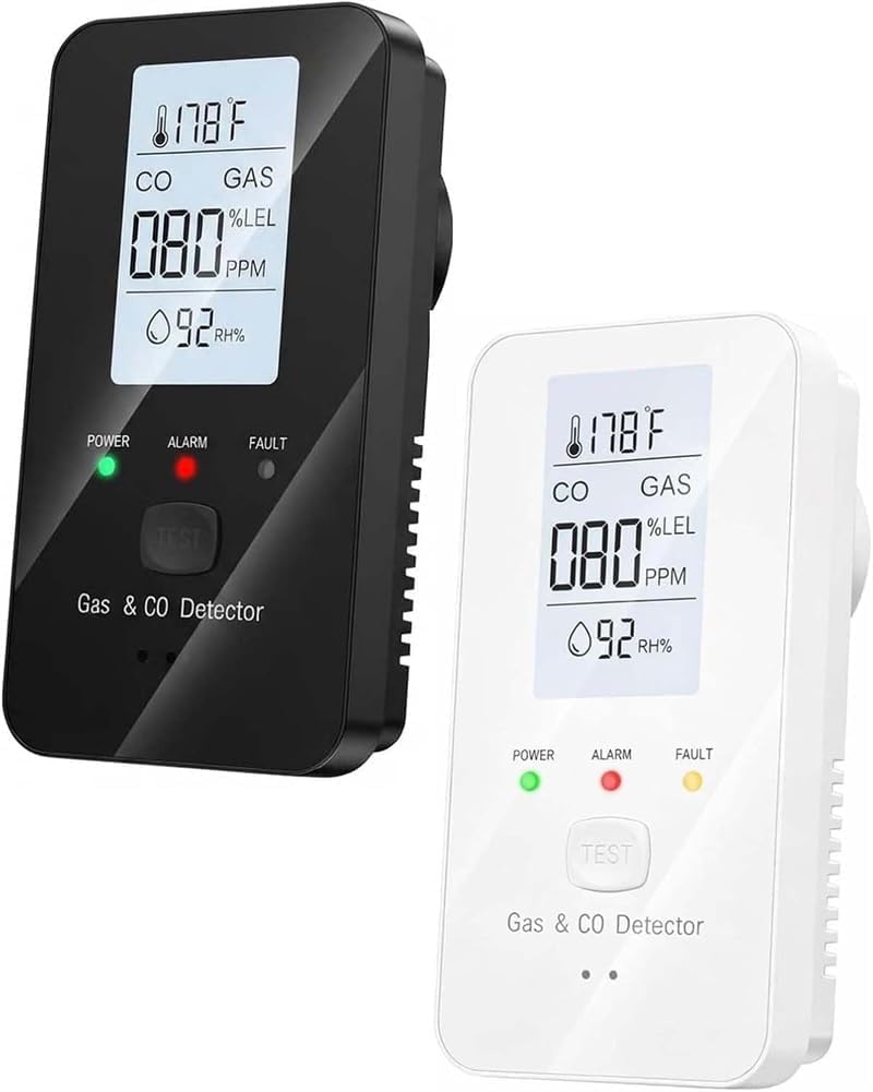 4-in-1 Detector with HD Screen, 2026 New Carbon Detector, Protect Your Home with Haven, Multi Co Detector, Plug in 4-in-1Detector with Large HD Screen for Home, Apartment, Hotel, Camping RV (Black)