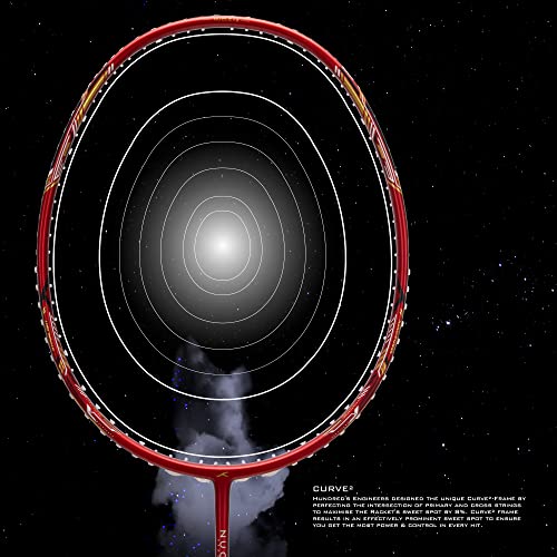 Image of Hundred Nuclear 72 Carbon Fibre Unstrung Badminton Racket with Full Racket Cover for Intermediate Players
