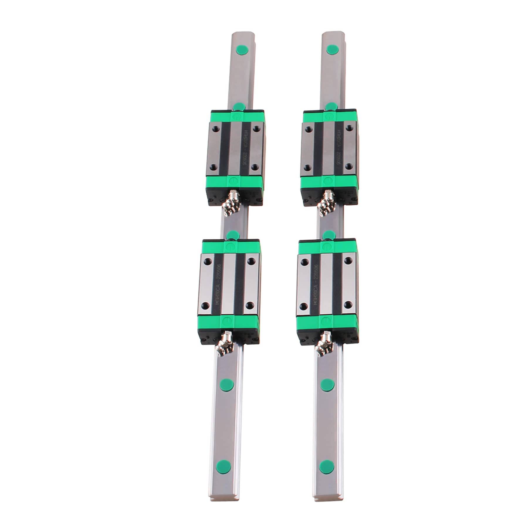 Guía lineal HGR20 2 piezas 400mm con 4 bloques deslizantes HGH20CA + tornillo M5 x 16 + protección C5 para CNC