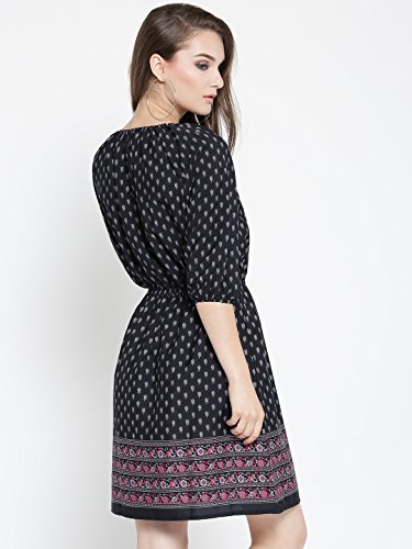 Image of Sera Fushia Patterned Shift Dress