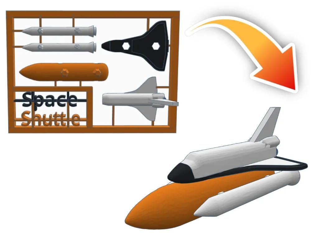 BHISRA FAB Space Shuttle Model Kit, DIY Assembly Set, Multicolor Parts,Figure Toy - Image 2 thumbnail
