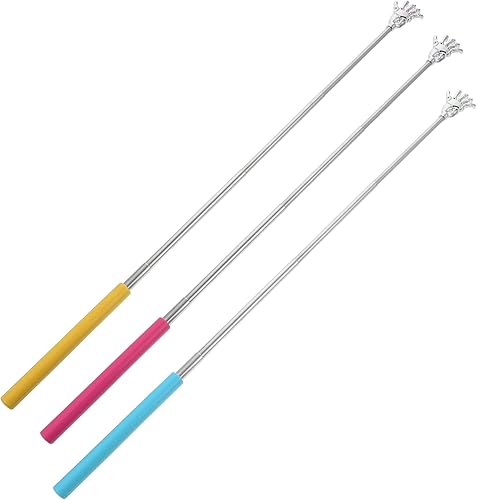 Miniatura 1 de Hemoton Rascador de espalda extensible para ancianos, herramienta de masaje de espalda larga, herramienta de masaje portátil, masajeador facial,