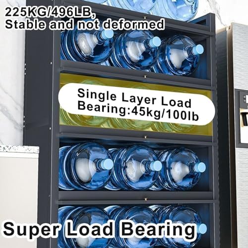 3段ホワイトキッチン収納キャビネット - モダンな電子レンジスタンド