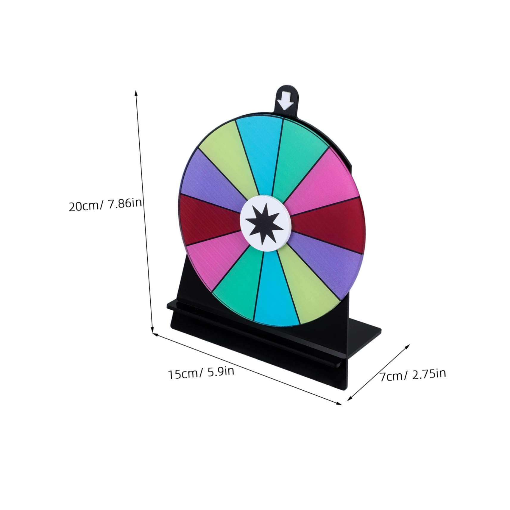 Cabilock Teractive Acrylic Wheel for Prizes Party Game Dry Erase Wheel Stand for Weddings and Celebrations