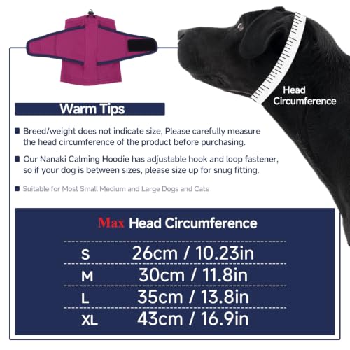Image of Nanaki Dog Ear Muffs for Fireworks & Thunderstorm,Dog Ear Covers for Bath | Grooming,Soft Head Wrap For Ear Hematoma for Vet Visit, Adjustable Quiet Ears for Dogs Noise Protection for Vacuum, Purple L