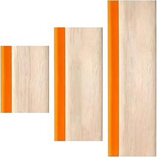 INBYME Silk Stencil Screen Printing Squeegee, 3 Size 5.9 inch/9.4 inch/13.7 inch Water Squeegee, 75 Durometer Wooden Ink Scraper for Screen Printing