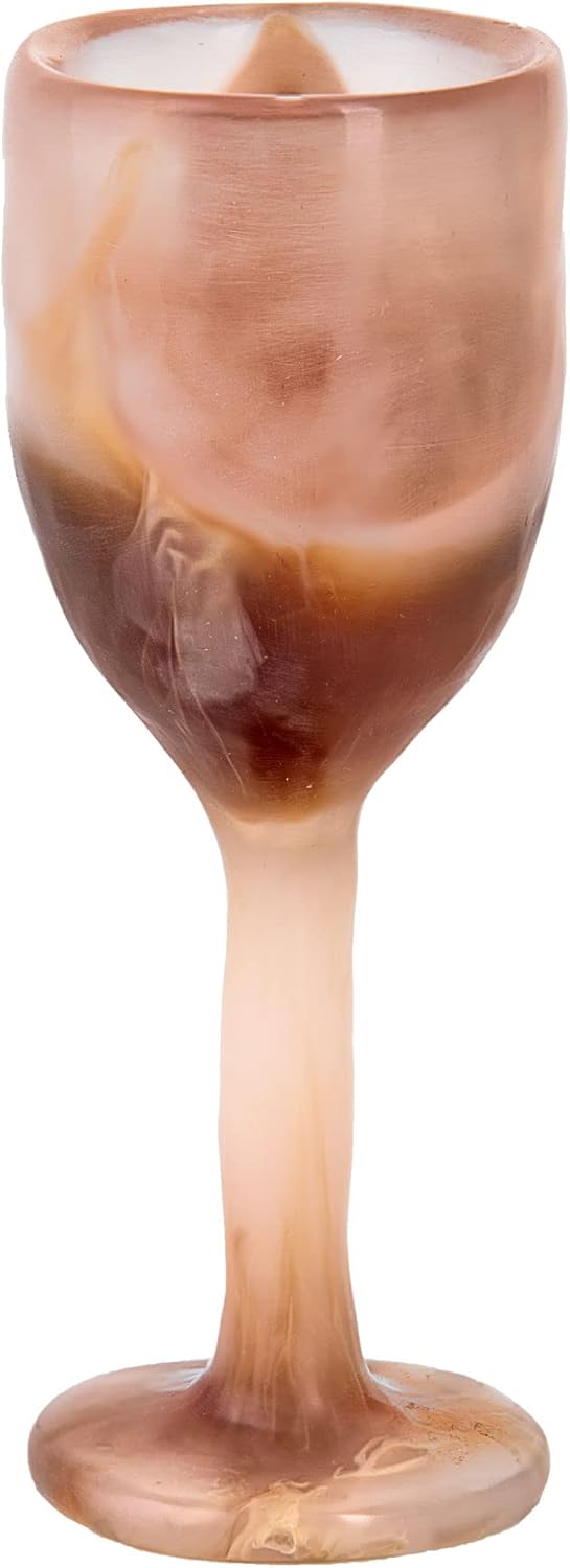 (D) Judaica Kiddush Cup Resin Shabbat and Havdalah Goblet (Brown)