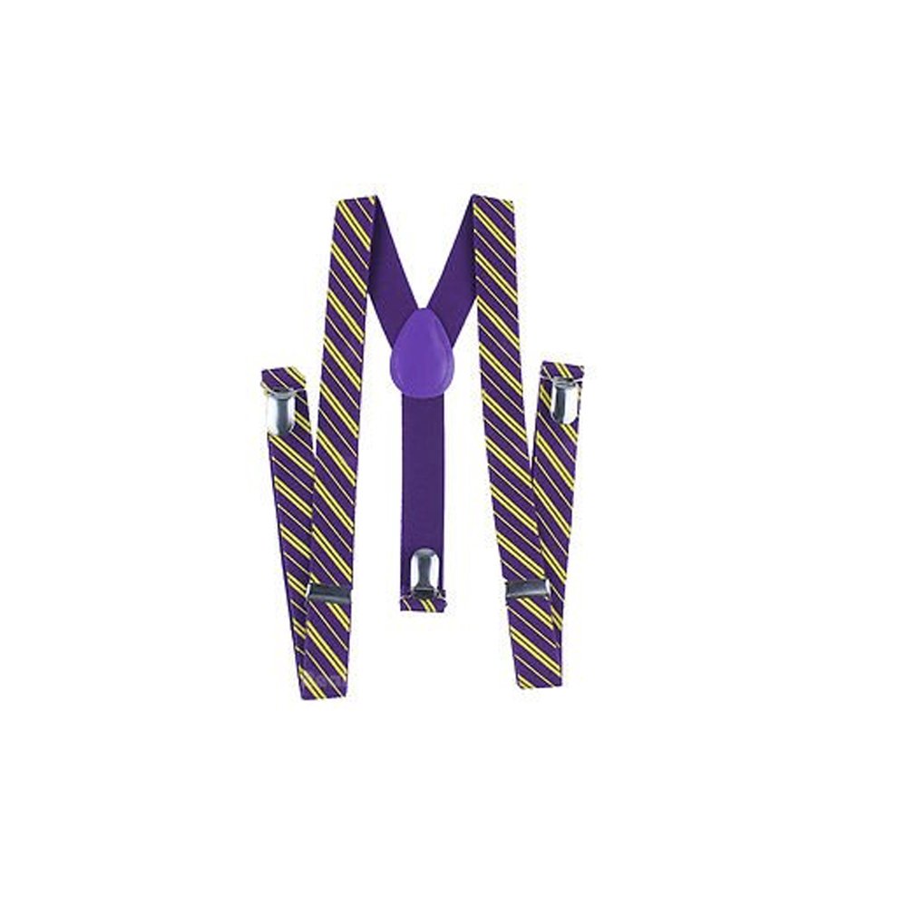 Wicked Fun Purple Harry Potter And Yellow Stripe Fancy Dress Braces