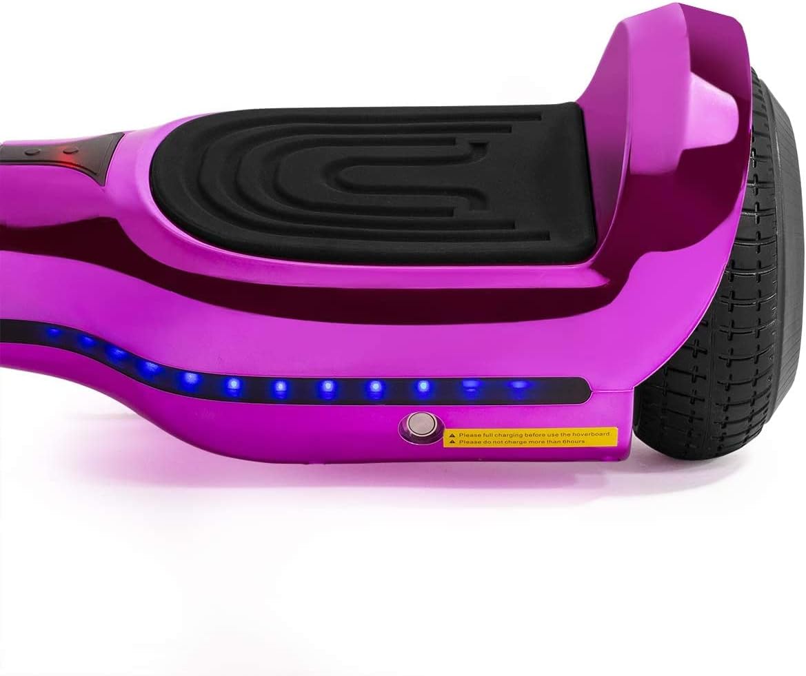 XtremepowerUS Hoverboard Self Balancing Scooter Bluetooth Speaker Lights, for Adults and Kids, Boys Girls Teens, Pink