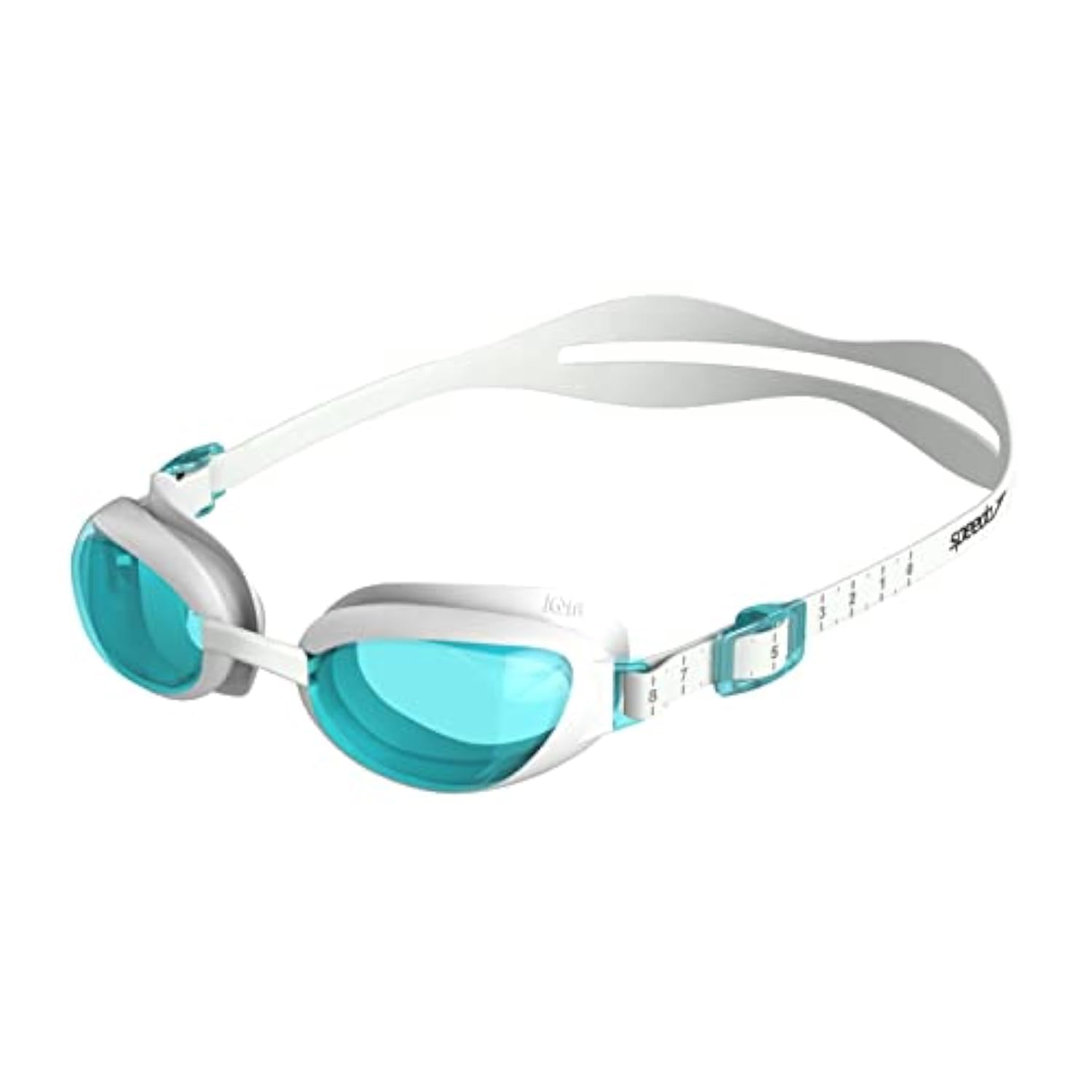 Speedo Women's Aquapure SwiMing Goggles | Anti-fog | Anti-leak, White/Blue, One Size