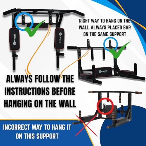 Image of Hashtag Fitness pull up bar for home gym equipments strength training pullup bar at home