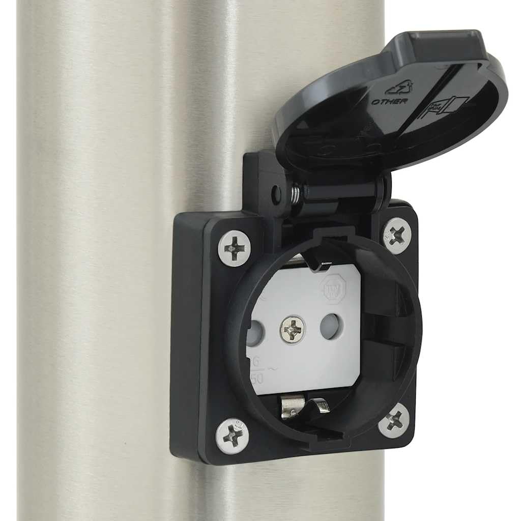 Lampadari in acciaio inox, 3 pezzi, 80 cm, con sensore di movimento PIR e presa IP44, per giardino, terrazza, illuminazione esterna, moderna e resistente alle intemperie