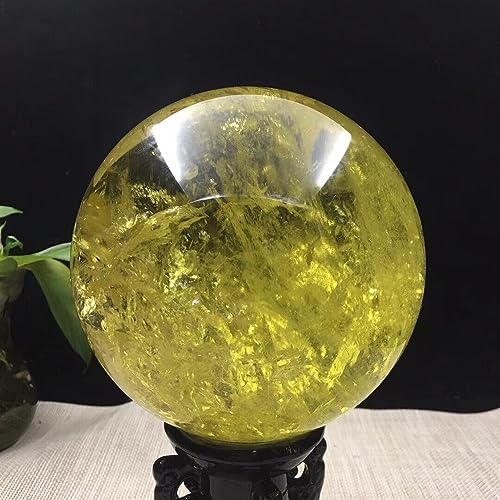 Esfera de cristal amarillo MDBJTCYZN de 300-400g para decoración 5