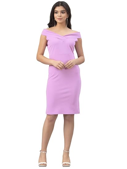 Lycra Knitted Bodycon Midi Dress 
