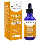 ActivePur, Turmeric Vitamin C Serum for Face (2 Oz/60 ml) HA Serum Aloe Shea Butter Witch Hazel Jojo