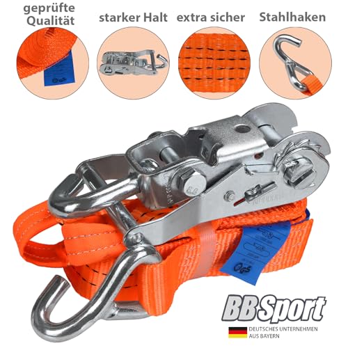 Radspanngurte 4er Set Spanngurte 2,9 m Ratschengurte 2000 daN Zurrgurtefür Autotransport PKW Radsicherung DIN EN 12195-2