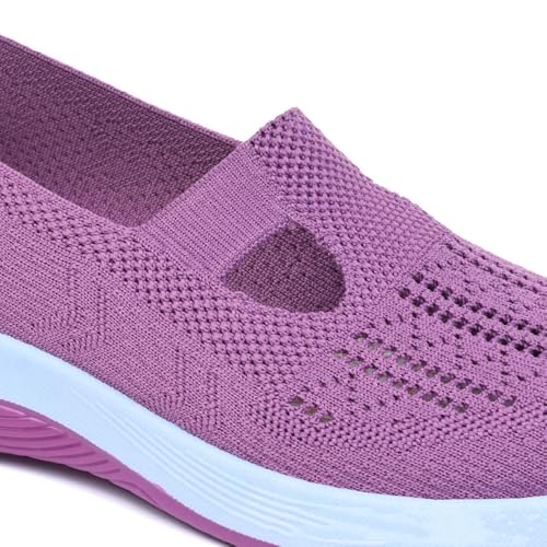Image of Women's Slip-on Loafers, Casual Walking Shoes, Breathable Sneaker, Non-Slip & Comfortable & Light-Weight