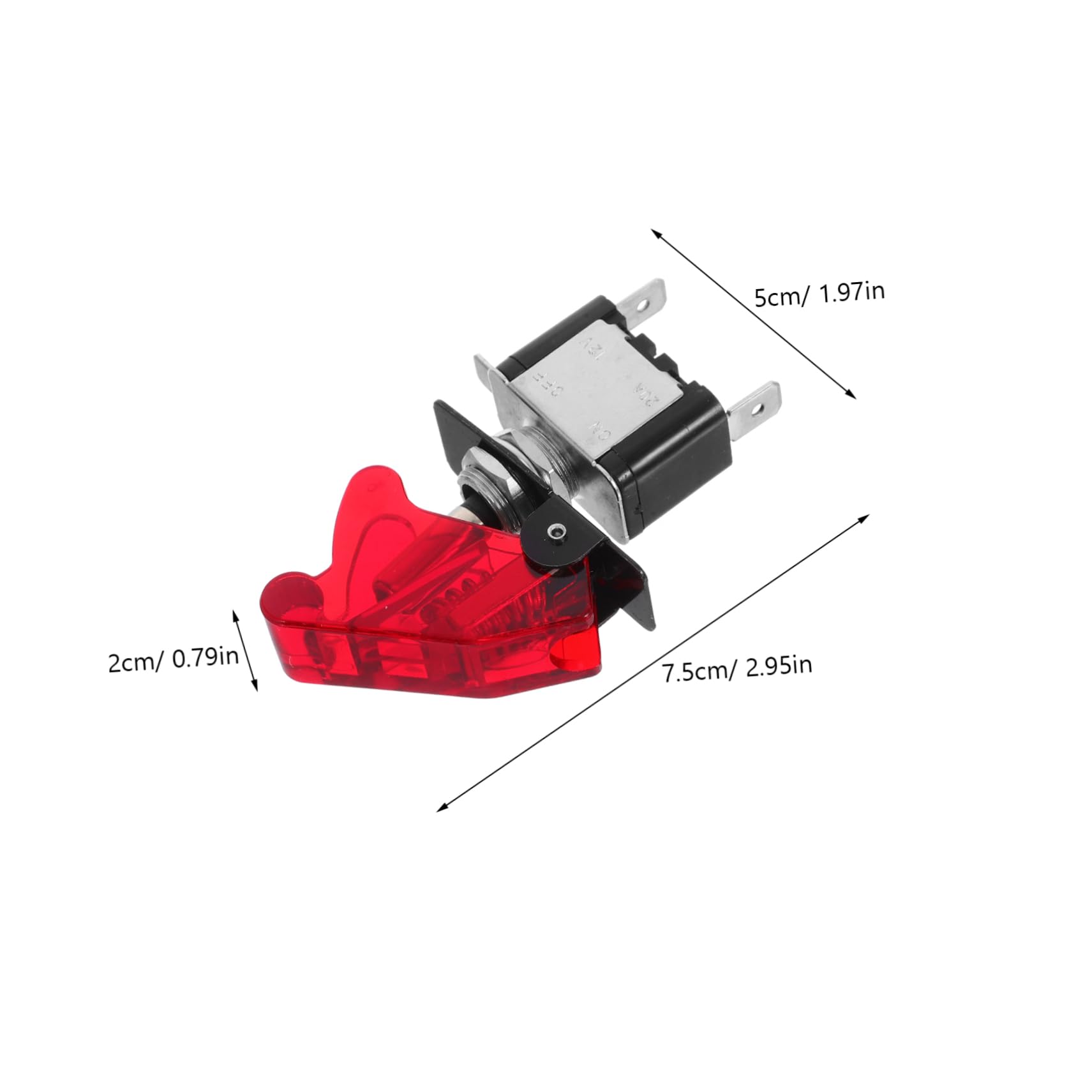 TOPPERFUN 2Pcs Heavy Duty Rocker Toggle for Car and Boat Alloy Plastic Material Pin Position Reliable Automotive and Accessory