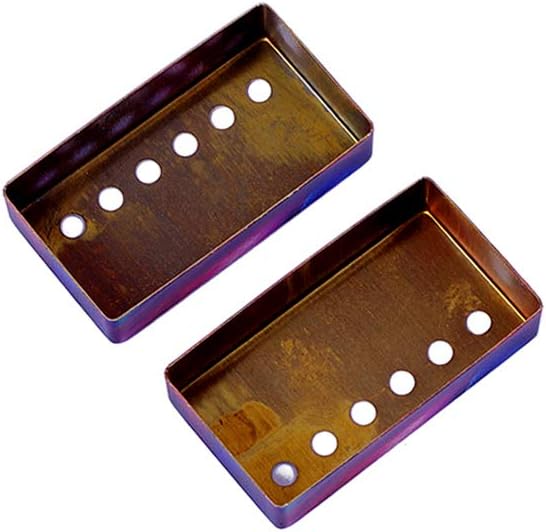 Alnicov 2Pcs Humbucker Pickup Covers 50、52mm Neck Bridge Pickup Covers for Electric Guitar Parts Colorful Blue image 5