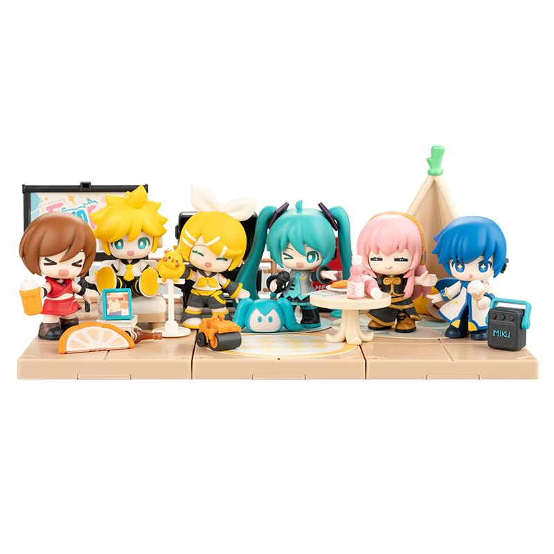 BLOKEES - Hatsune Miku DaaVibe - 01 Terrace Party - 6 X Model Kits - Assembly Required - No Tools - No Paint - No Glue - No Cutting - Age 14+ Mystery Box