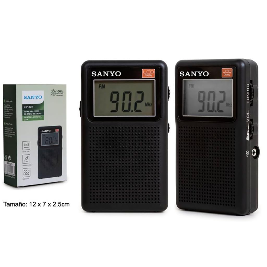 Radio Portátil Digital Sanyo KS132N FM/Am Color Negro