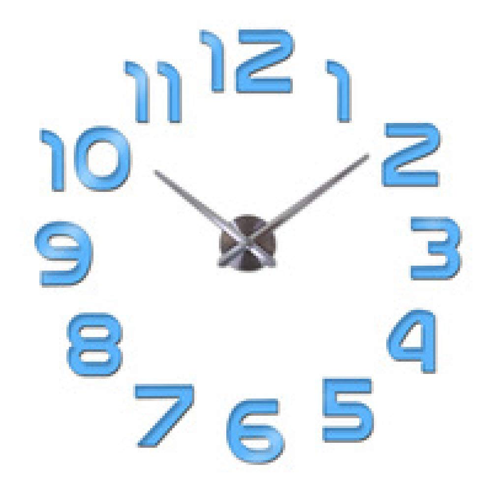 Horloge murale 3D silencieuse aiguille quartz pour salon sans tic-tac