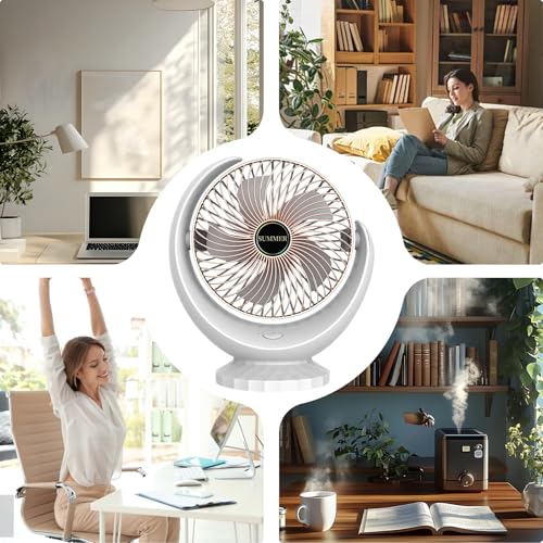 Ventilateur portable de table rechargeable pour maison et bureau - 5