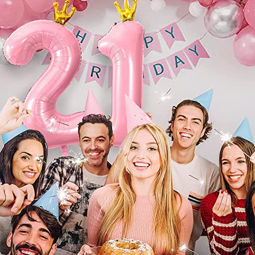 Number 6 Balloons - Large, 40 Inch | 6Th Birthday Balloons For Girls |Six Helium Balloons For Birthday Party Wedding 16 60 Decorations Anniversary, Pink #TOP2