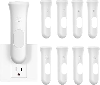 ROSSEX 4 in 1 Emergency Power Failure Lights for Home, 9 Pcs Rechargeable LED Flashlight, Automatic Turn-On Power Outage Light Plug in Wall for Snow Storm Weatheready, White