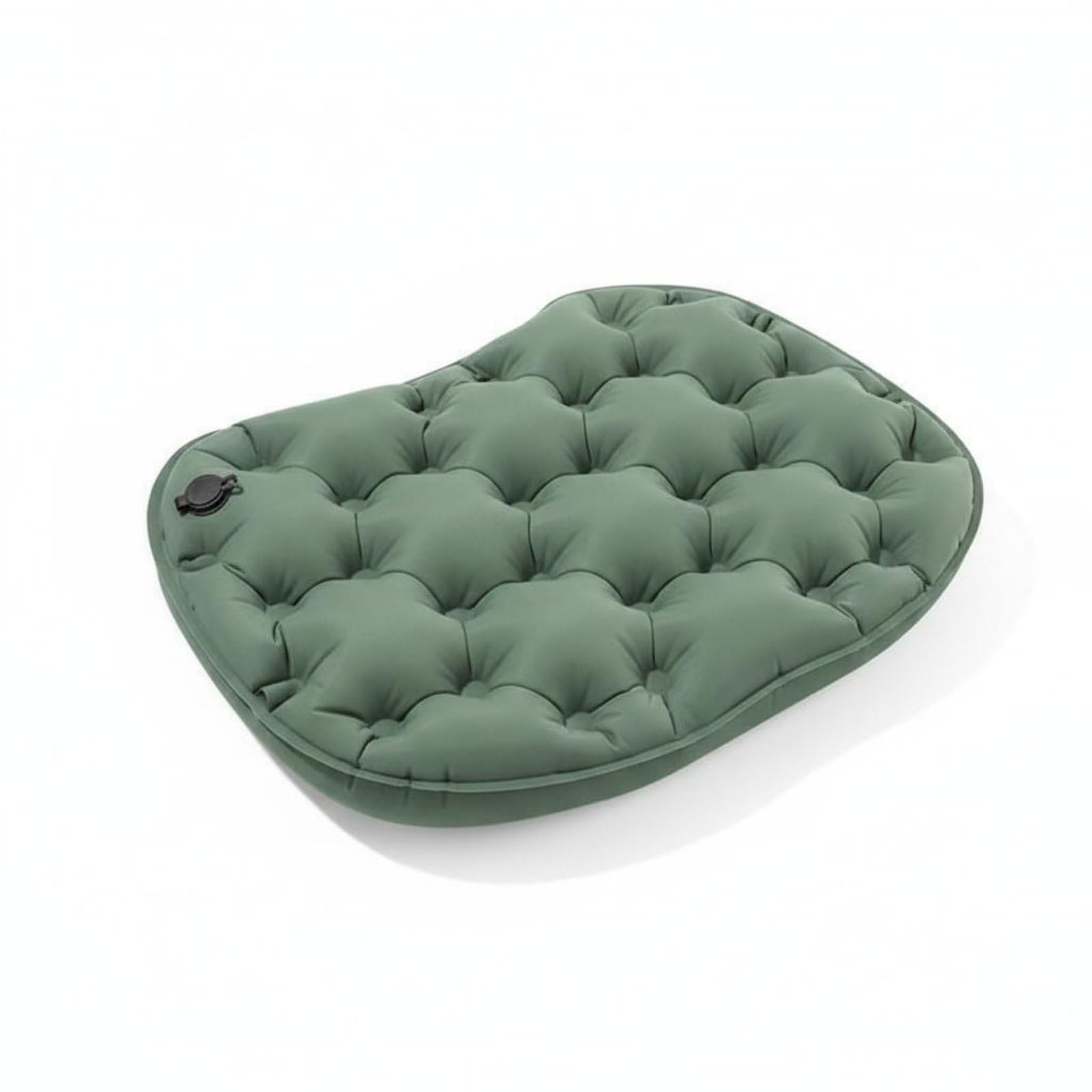 Tufted Inflatable Seat Cushion Press-to-Inflate Egg Crate-Crate Seat Cushion TPU Material Outdoor Gear Grid Cloth for Camping, Hiking, Olive Green | Home & Garden | Furniture-image-12