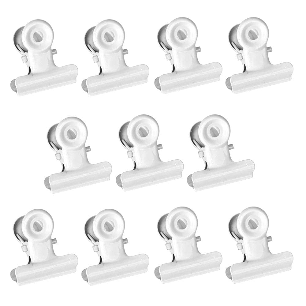 JAM PAPER Metal Bulldog Clips - Small - 22mm - White - 25/Pack