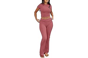 2 Piece Women's Yoga Pants and Cropped Top Set Y2K Outfits
