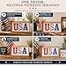 pechpell USA 4th of July Patriotic Wall Decor, 11.8"×5.9" Wooden America 250 Anniversary Sign, Red White Blue Stars and Stripes Independence Day Memorial Day Indoor Table Shelf Office Home Decorations