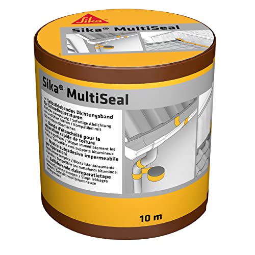 Sika Multiseal Terre cuite, Bande d'étanchéité autocollante résistante à la déchirure, aux intempéries, multi-supports, 150mm x 10m