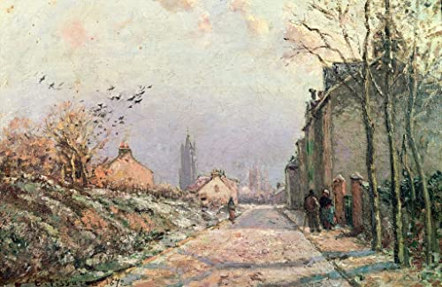 Tableaux sur toile l'effet routier de l'hiver Pissarro pour habiller un mur de bureau vide