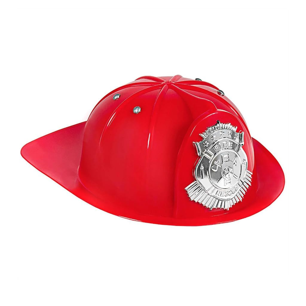 Sodeber Boys Red R Fireman Helmet Firefighter Hats Cosplay Costume Accessories For And Girls Kids Hat Hard Helmets Set